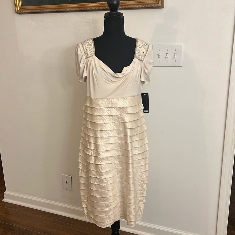 NWT Adrianna Papell Designer Special Occasion Dress, Sz. 12.